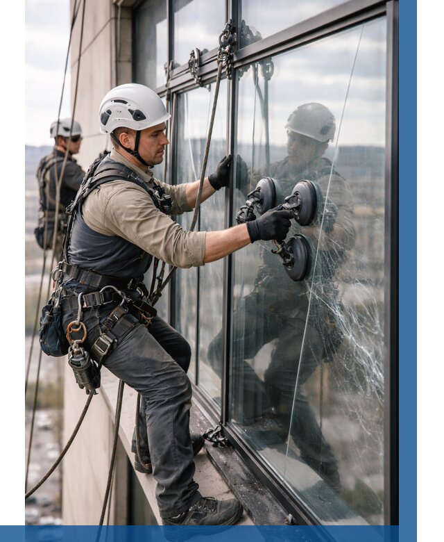 Замена стекла в витраже в Междуреченске под ключ от 8589 р. | ВЫСОТНИК-Мжд