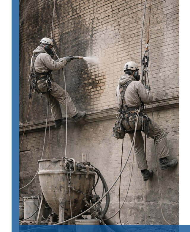 Пескоструйная очистка фасадов в Междуреченске профессионально