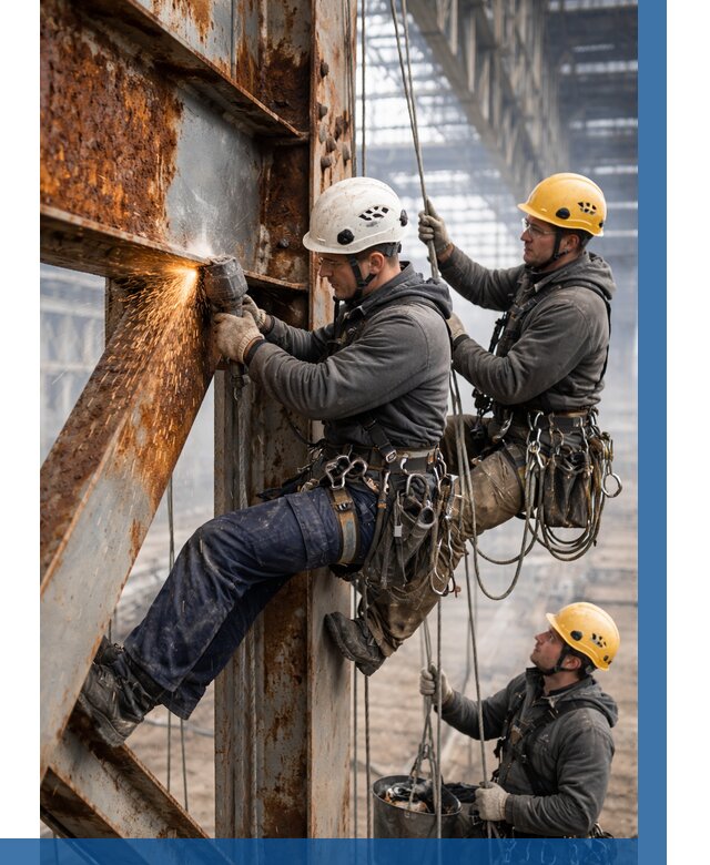 Зачистка металла от ржавчины в Междуреченске от 354 р. | ВЫСОТНИК-Мжд