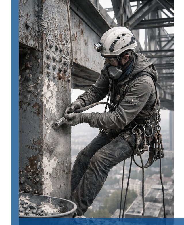 Удаление старой краски с металлических конструкций в Междуреченске