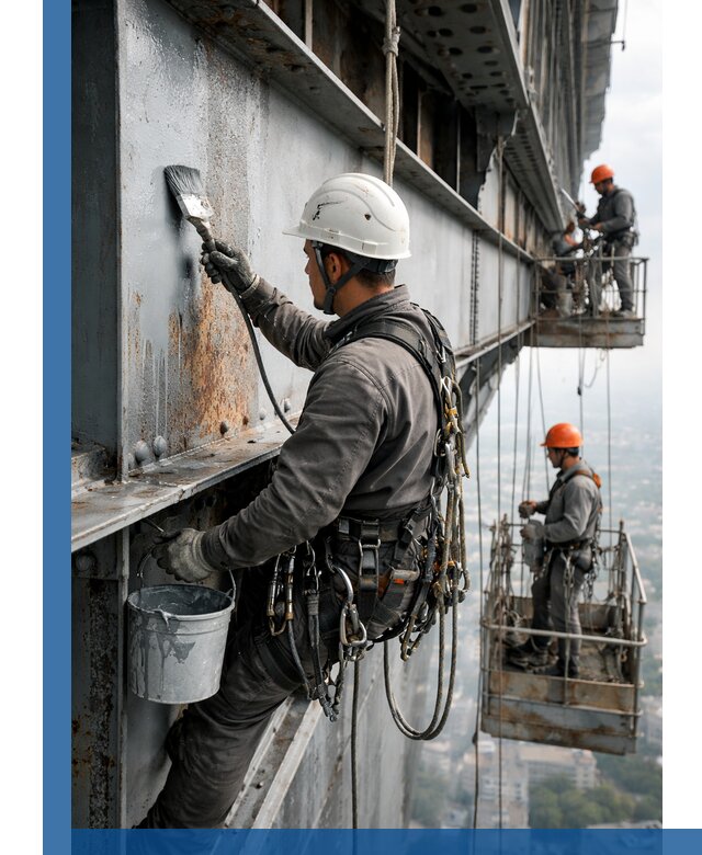 Покраска металлоконструкций на высоте в Междуреченске профессионально