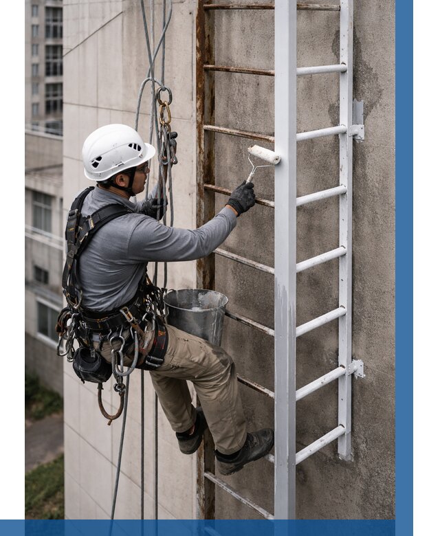 Покраска пожарных лестниц в Междуреченске от 4547 р. | ВЫСОТНИК-Мжд