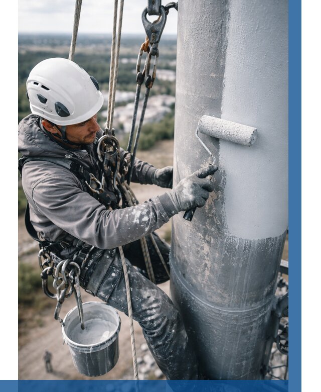 Покраска мачт связи под ключ в Междуреченске от 859 р. | ВЫСОТНИК-Мжд
