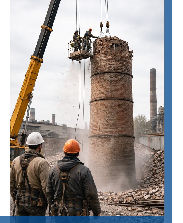 Демонтаж дымовой трубы в Междуреченске от 90945 р. | ВЫСОТНИК-Мжд, смета