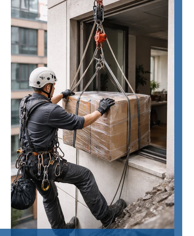 Подъем груза через окно в Междуреченске от 4547 р. | ВЫСОТНИК-Мжд