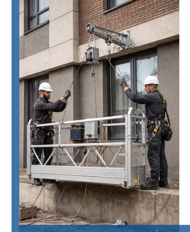 Монтаж и подъем фасадной люльки в Междуреченске с гарантией безопасности