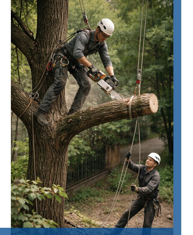 Спил деревьев альпинистами в Междуреченске от 8084 р. | ВЫСОТНИК-Мжд