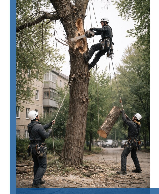 Срочное удаление аварийных деревьев в Междуреченске с гарантией безопасности